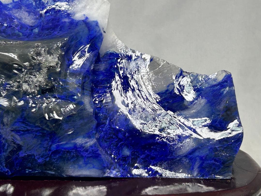 まさ様　マーブル模様が綺麗な「清流の石」ブルーオブシディアン　ポジティブ