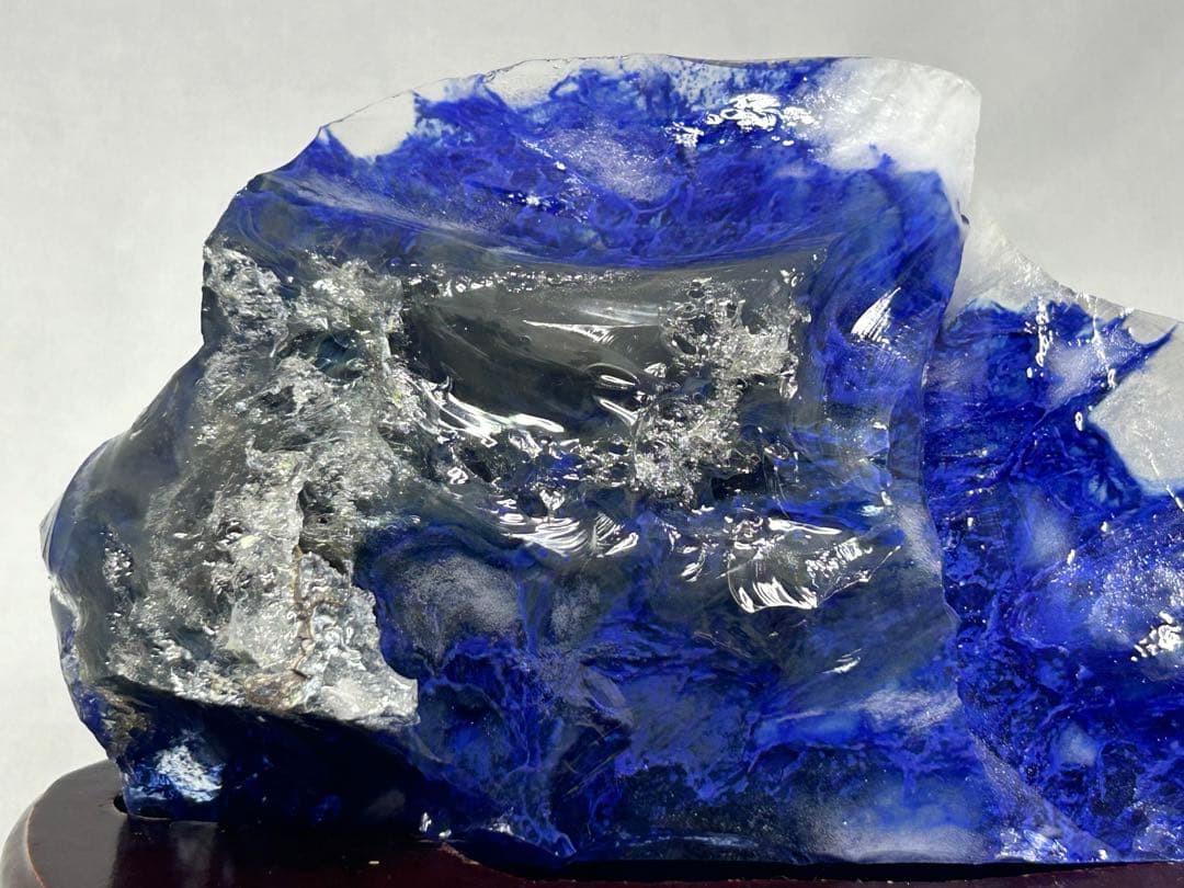 まさ様　マーブル模様が綺麗な「清流の石」ブルーオブシディアン　ポジティブ