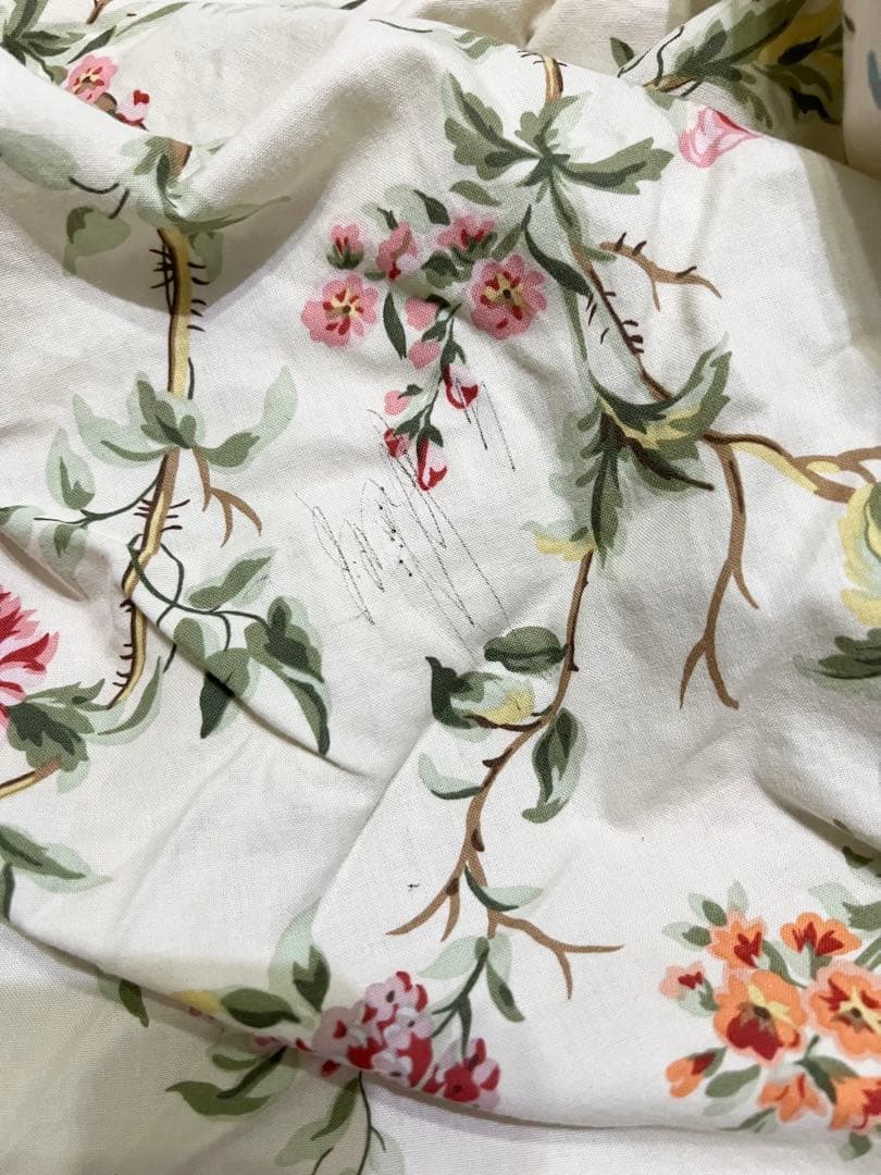 RALPH LAUREN ラルフローレン 花柄 ボックスシーツ ホワイト