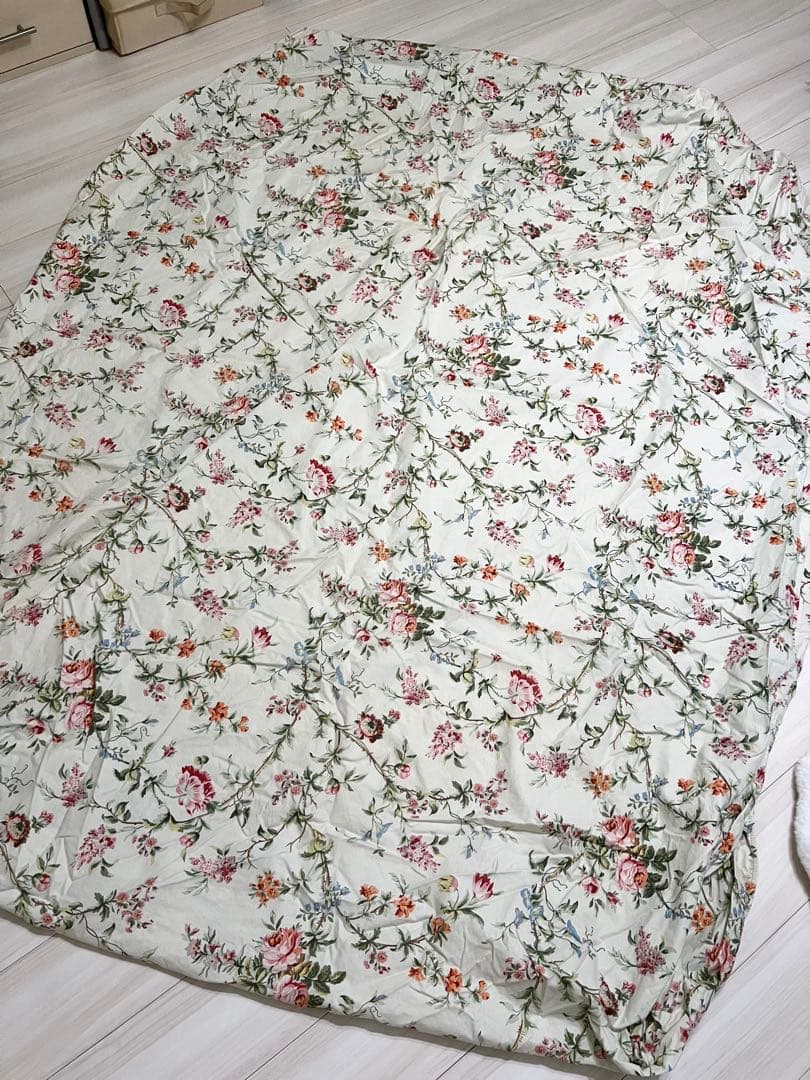 RALPH LAUREN ラルフローレン 花柄 ボックスシーツ ホワイト