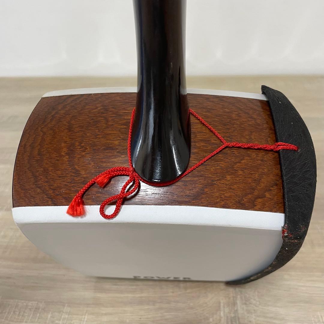 ☆良品☆ 三味線 細棹 紫檀 丸打胴 和楽器 長唄 人工皮 新品弦交換済み