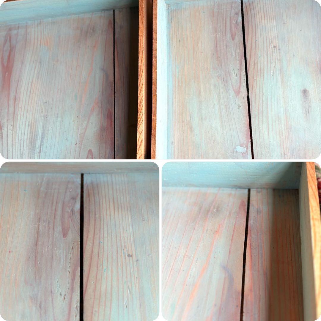 【 古物 】和風 木製 座卓 真鍮 取っ手 引き出し