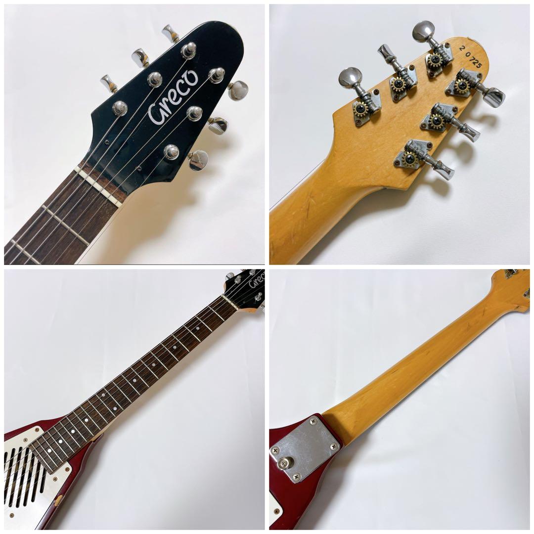 Greco MINI Flying V フライングV 赤 グレコ アンプ内蔵 - メルカリ