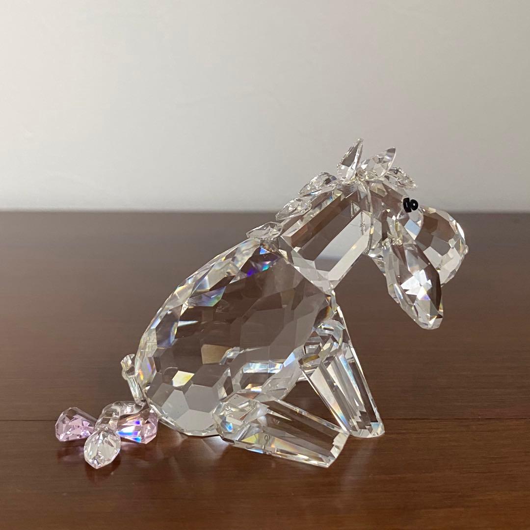 【欠けあり】ディズニーショーケース クリスタルワールド イーヨー 置物