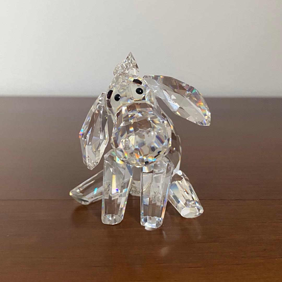 【欠けあり】ディズニーショーケース クリスタルワールド イーヨー 置物