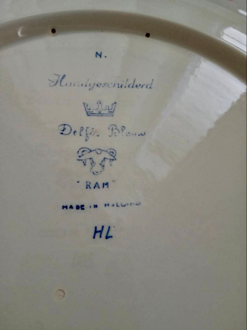デルフト オランダ プレート 大皿 美品 ラム 印 - メルカリ