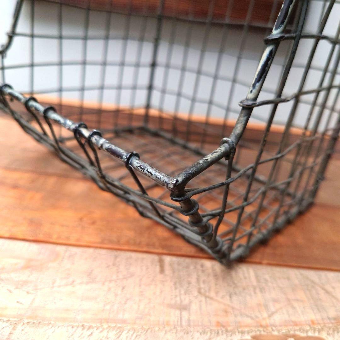 アイアン　ラック　2段　アンティーク　鉄　棚　ディスプレイ　古道具