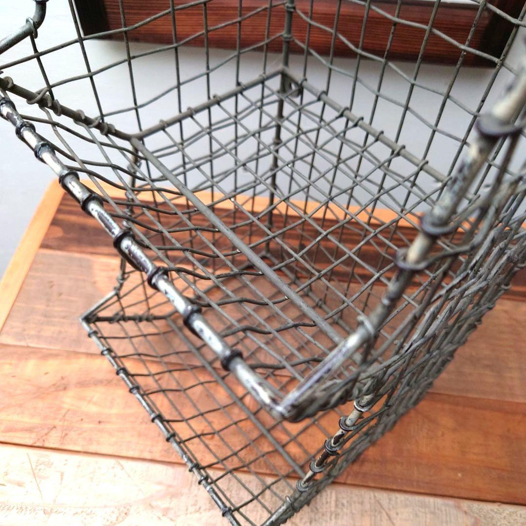 アイアン　ラック　2段　アンティーク　鉄　棚　ディスプレイ　古道具