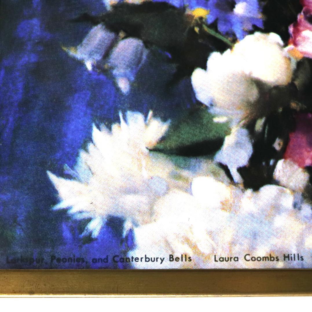 ローラ・クームス・ヒルズ ヴィンテージ ステンドグラス 花束 パステル画 絵画