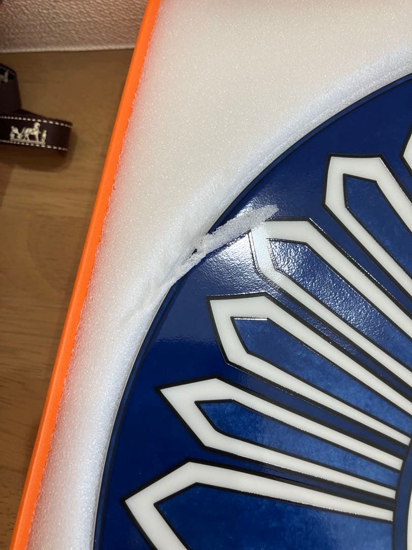 エルメス HERMES 新品未使用 ディナープレート2枚〈ブルー ダイユール〉