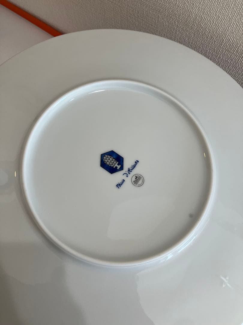 エルメス HERMES 新品未使用 ディナープレート2枚〈ブルー ダイユール〉