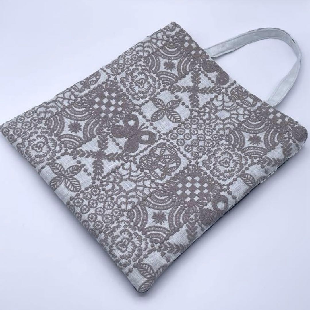 51.ミナペルホネン*パッチワーク ハンドメイド バッグ ブルー