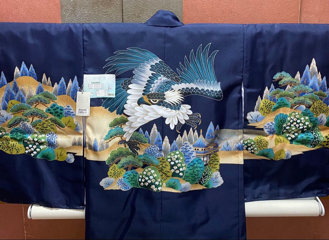 【新品未使用品】七五三 男児祝い着袴五歳 フルセット 化繊 ポリエステル