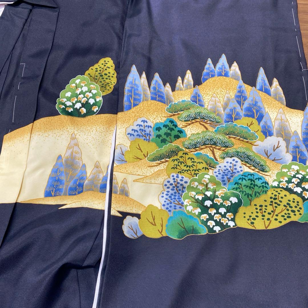 【新品未使用品】七五三 男児祝い着袴五歳 フルセット 化繊 ポリエステル