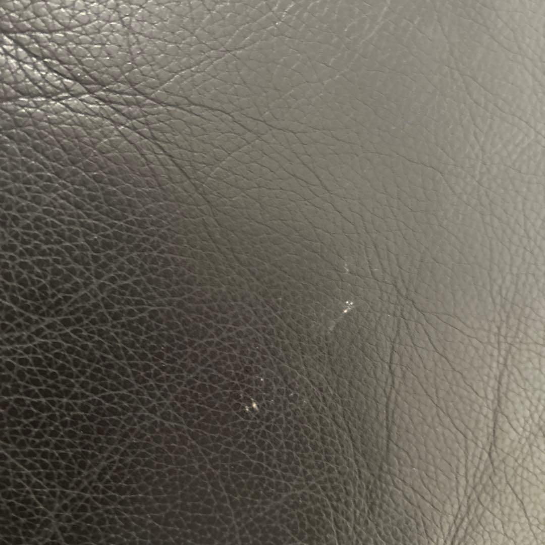 無印良品　オットマン　ブラックレザー