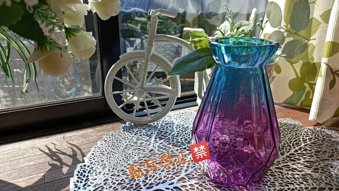 ダイヤグラスベース グラデーション花瓶 3点セット - メルカリ