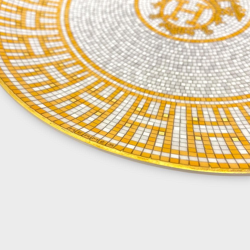 美品 HERMES エルメス デザートプレート モザイク 24 ゴールド 2枚
