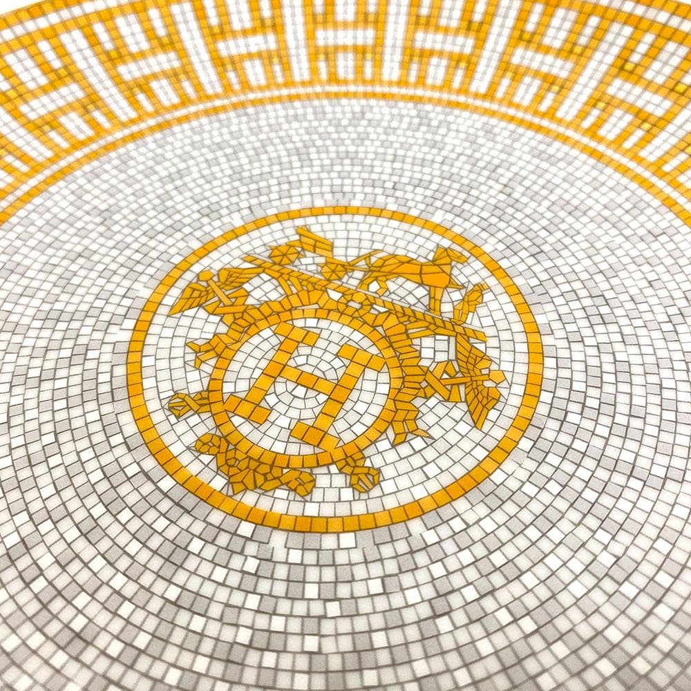 美品 HERMES エルメス デザートプレート モザイク 24 ゴールド 2枚