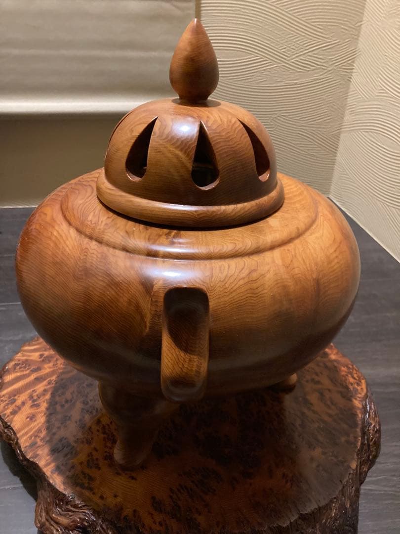 名工　川下幸徳作　特大香炉