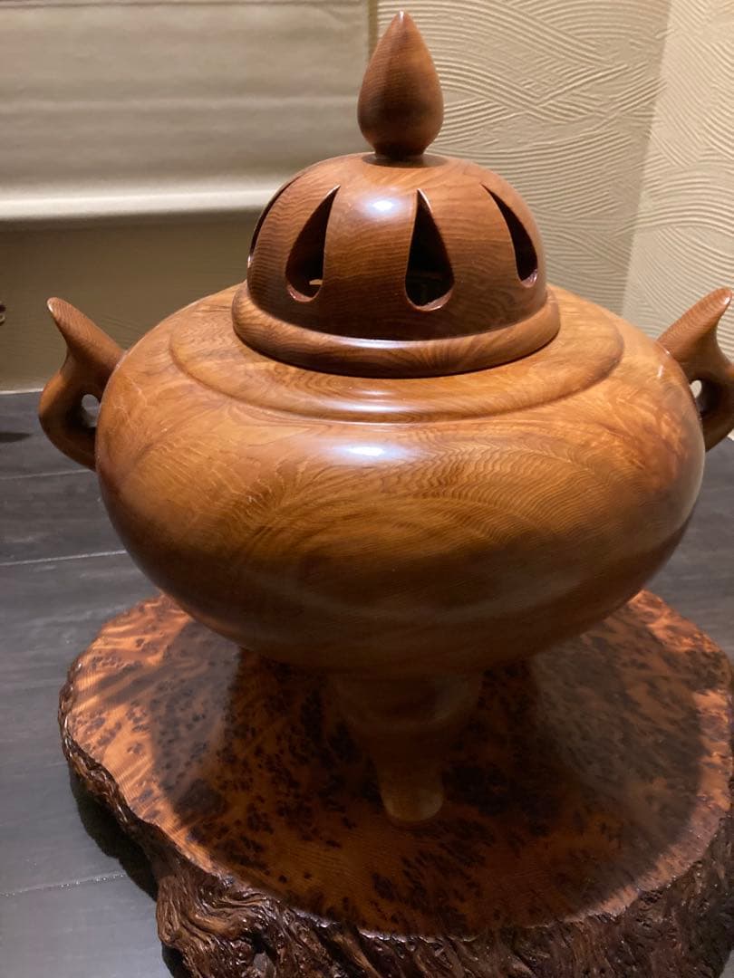 名工　川下幸徳作　特大香炉