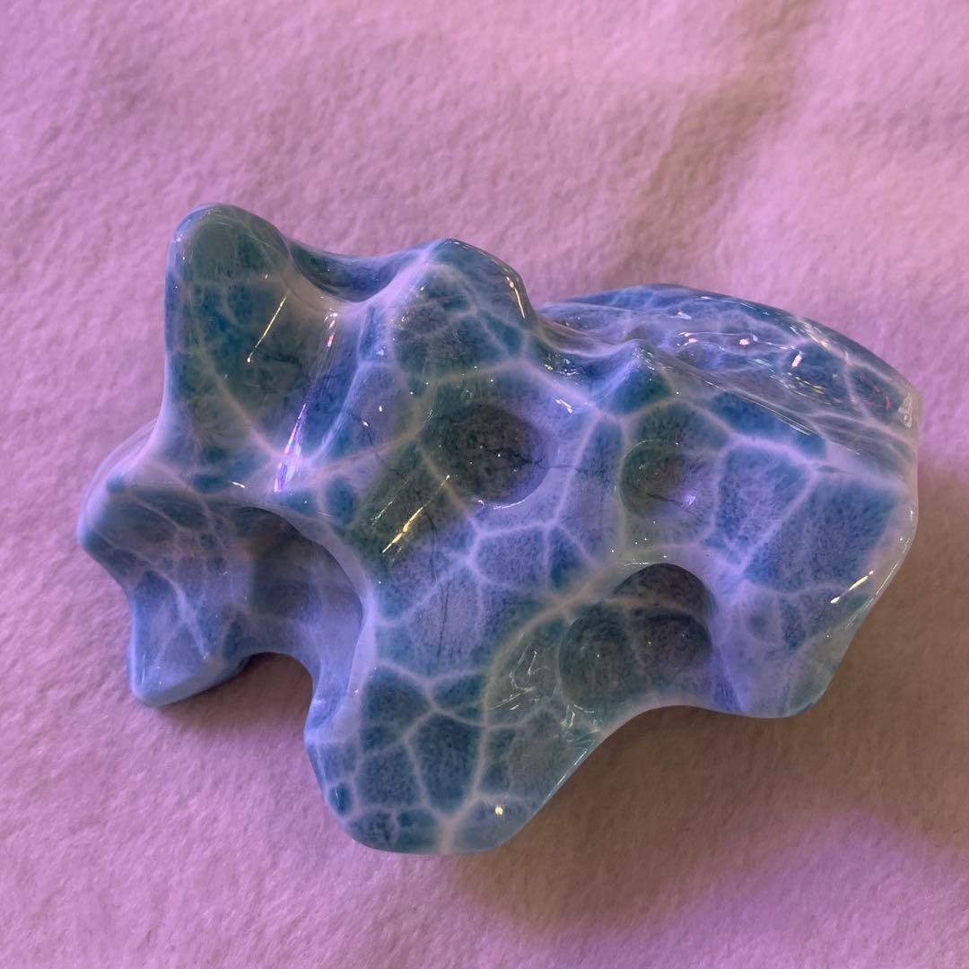 355.4g 天然無処理　ラリマー 置物(原石)