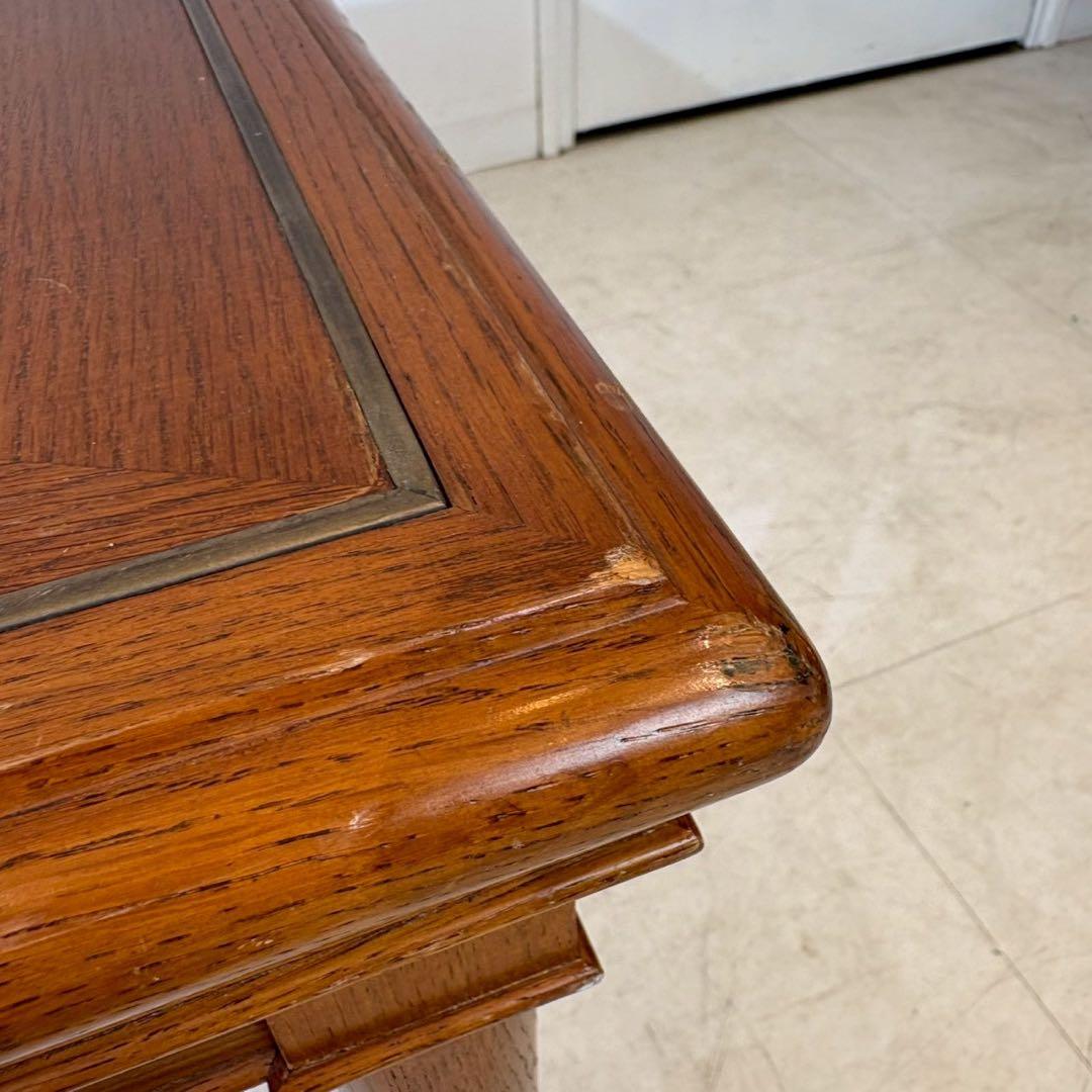 センターテーブル　ローテーブル　木製　真鍮装飾　ヨーロピアン 2/2