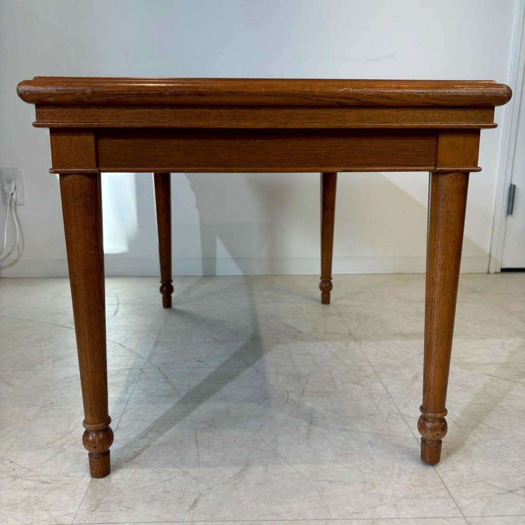 センターテーブル　ローテーブル　木製　真鍮装飾　ヨーロピアン 2/2