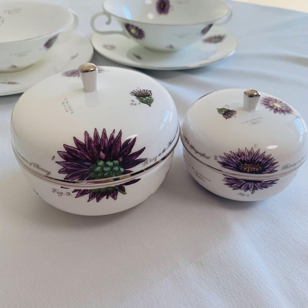 【希少】Asprey アスプレイ 花柄 スープカップ＆ボウル 英国製