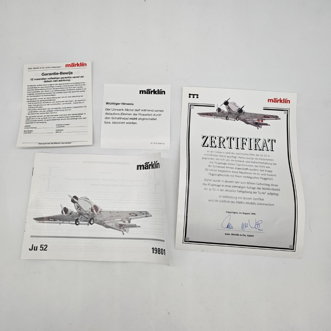 入手困難！メルクリン 19801 メタル製 ユンカース JU 52 航空機 - メルカリ