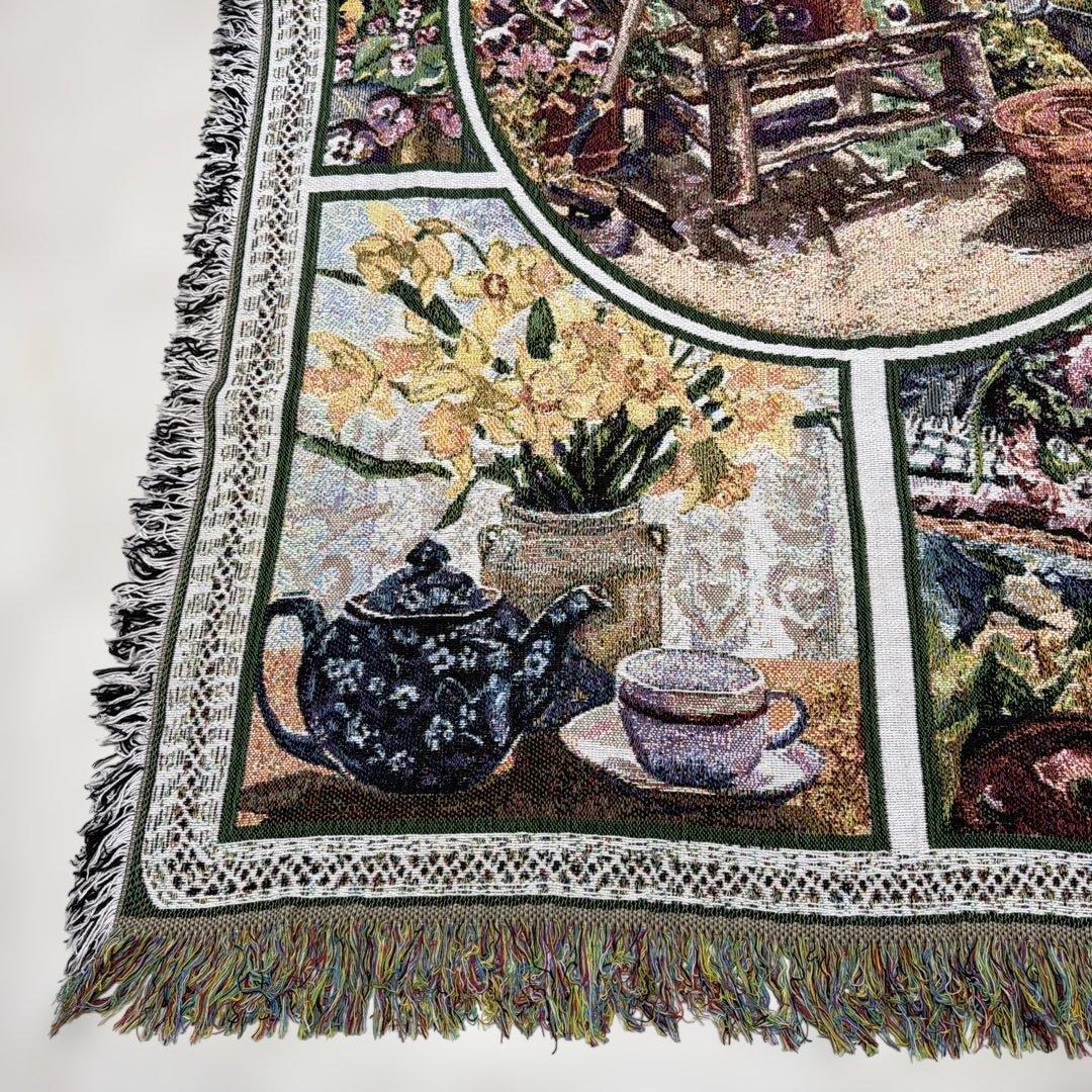 花 花壇 マルチカバー ソファカバー ヴィンテージラグ 175x114 - メルカリ