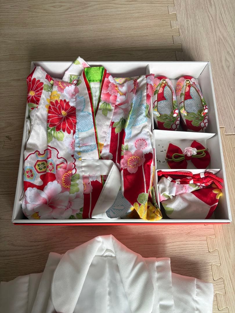 七五三 子供用 花柄着物セット