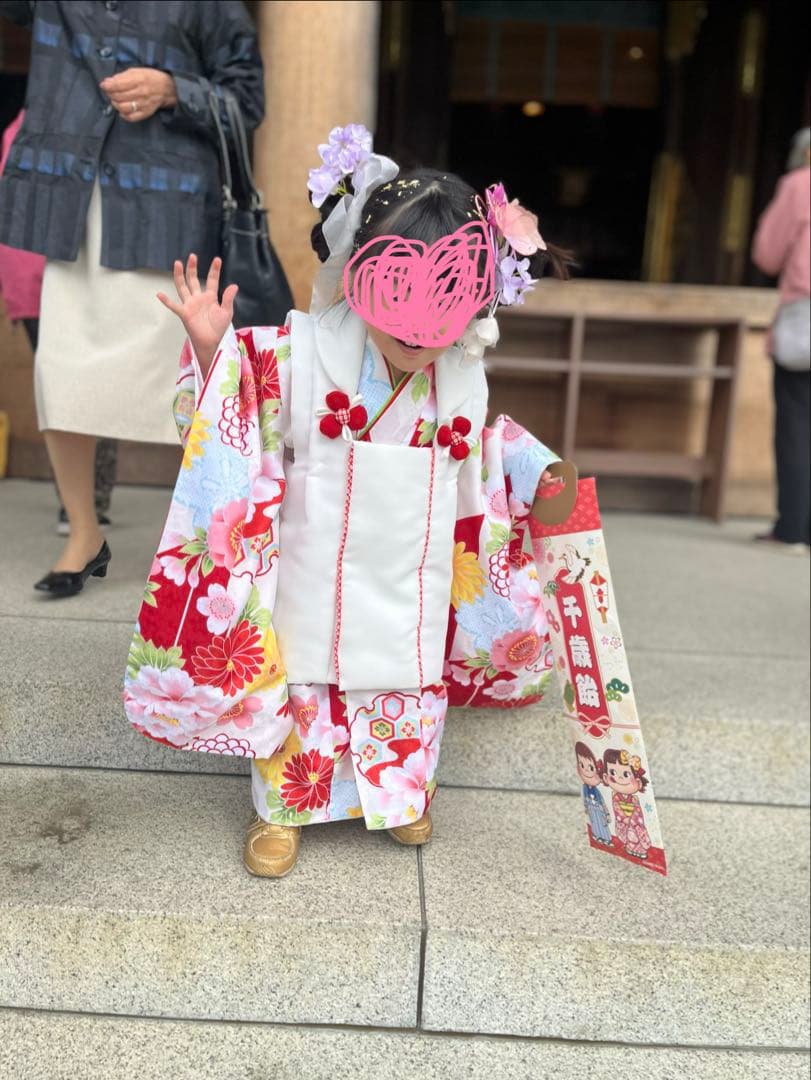 七五三 子供用 花柄着物セット