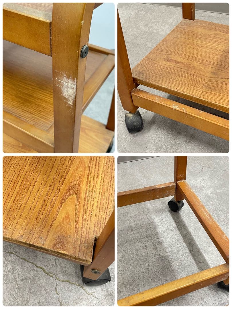 キッチンワゴン 3段ワゴン トロリーワゴン キャスター付き ヴィンテージ レトロ