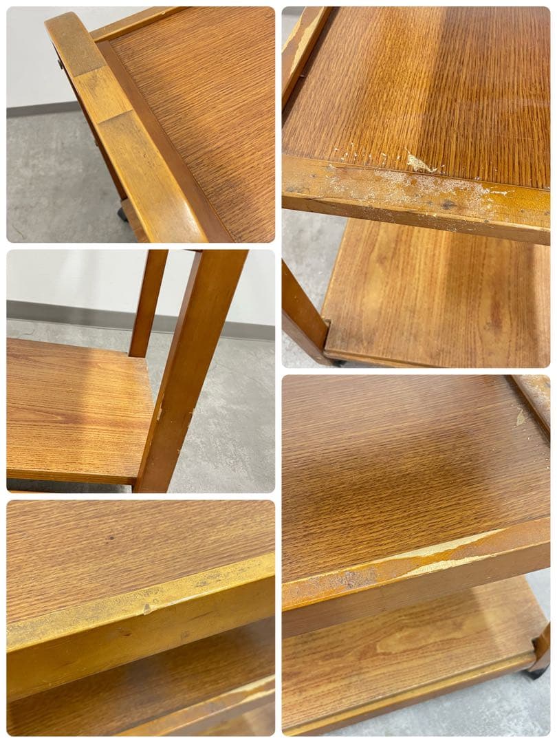 キッチンワゴン 3段ワゴン トロリーワゴン キャスター付き ヴィンテージ レトロ