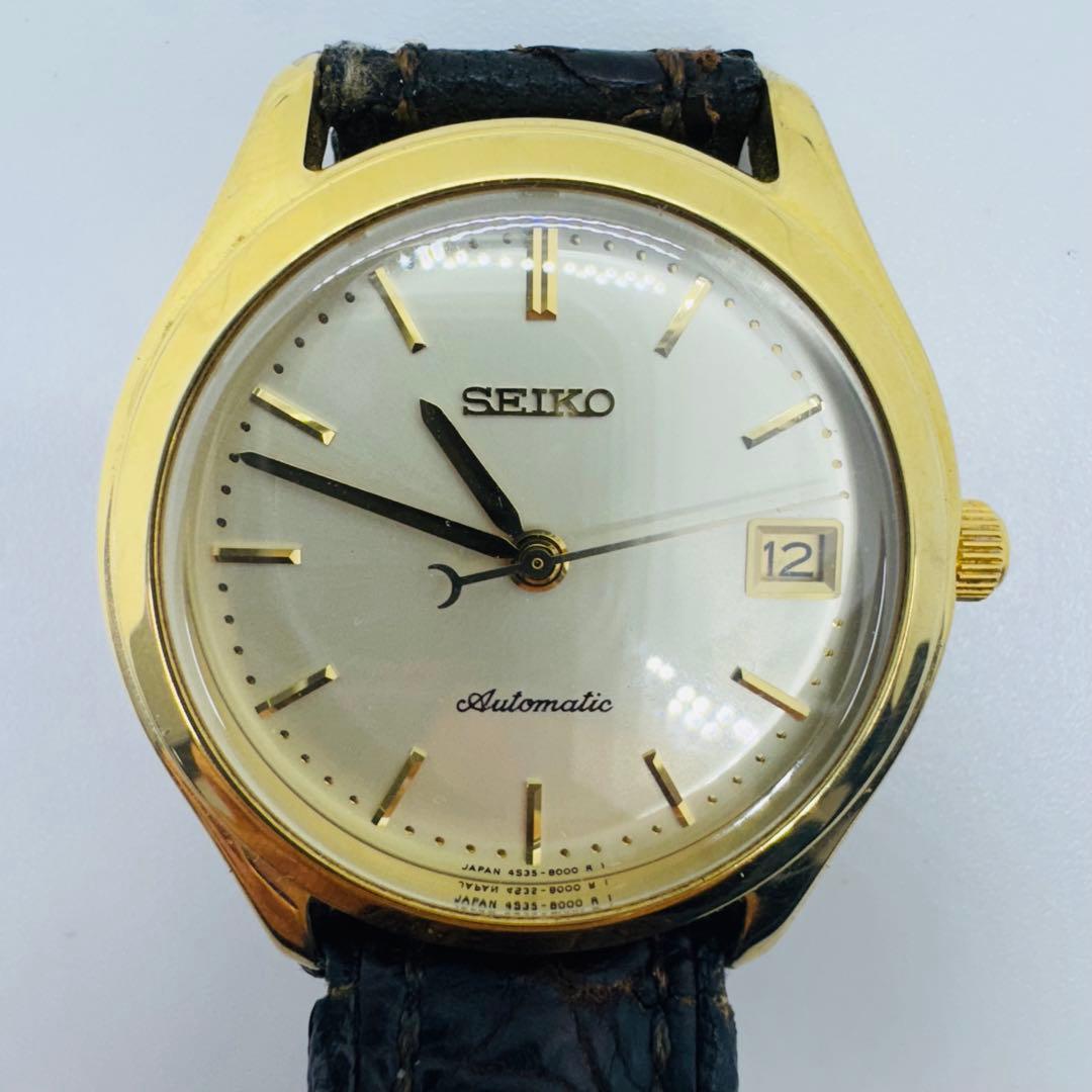 ✨SEIKO✨メカニカルデイト✨自動巻き✨裏スケルトン✨オートマチック✨腕時計✨