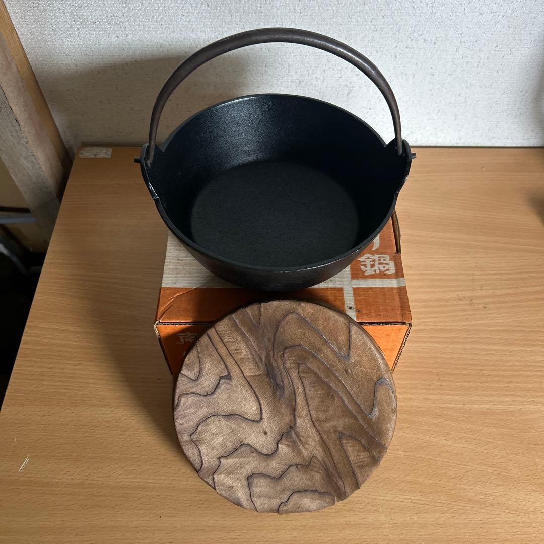 未使用5個セット 南部鉄器いろり鍋 17cm 鉄鍋 アウトドア・キャンプに