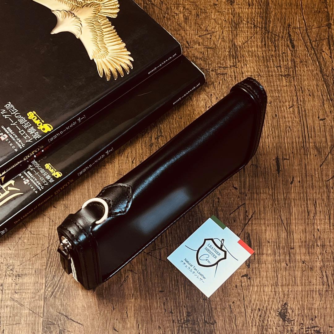 サドルレザー ラウンドファスナー メンズ財布 長財布 本革