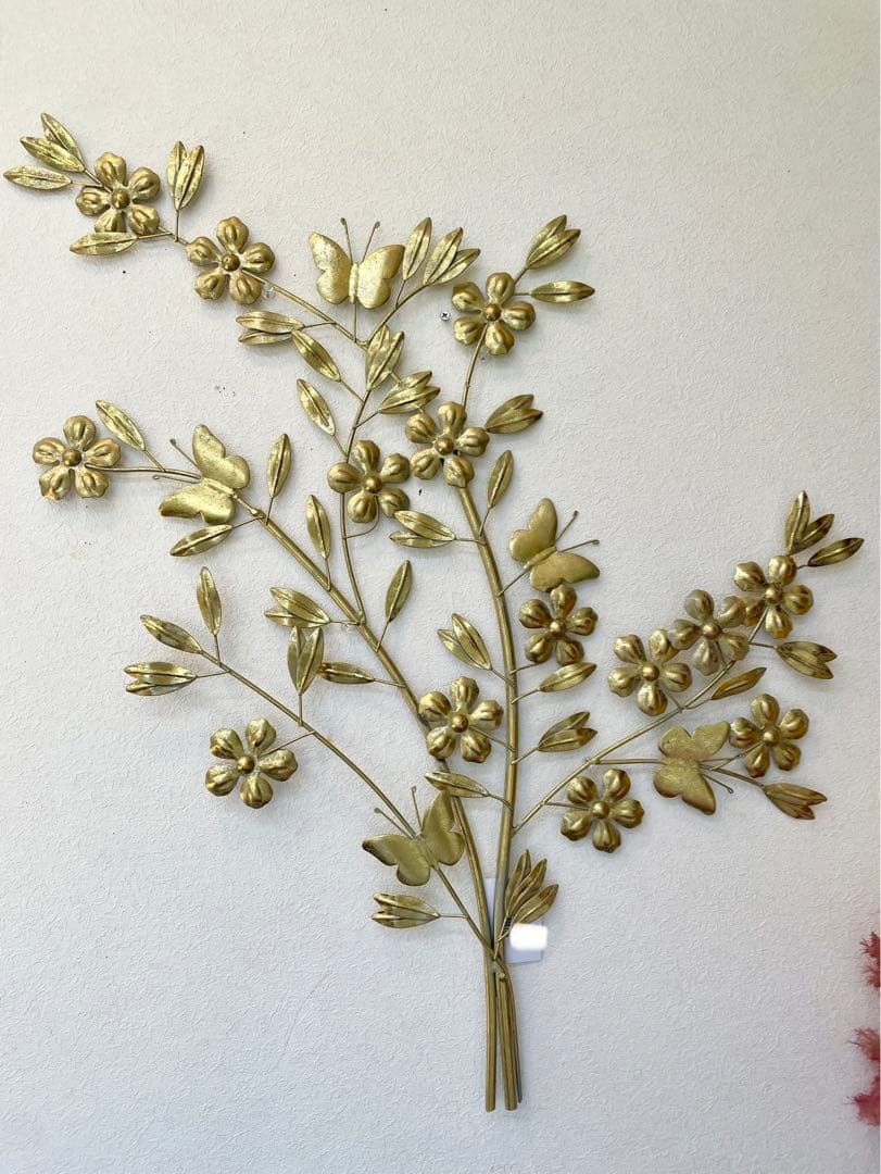 蝶々　花　枝木　壁掛け　インテリア　オブジェ