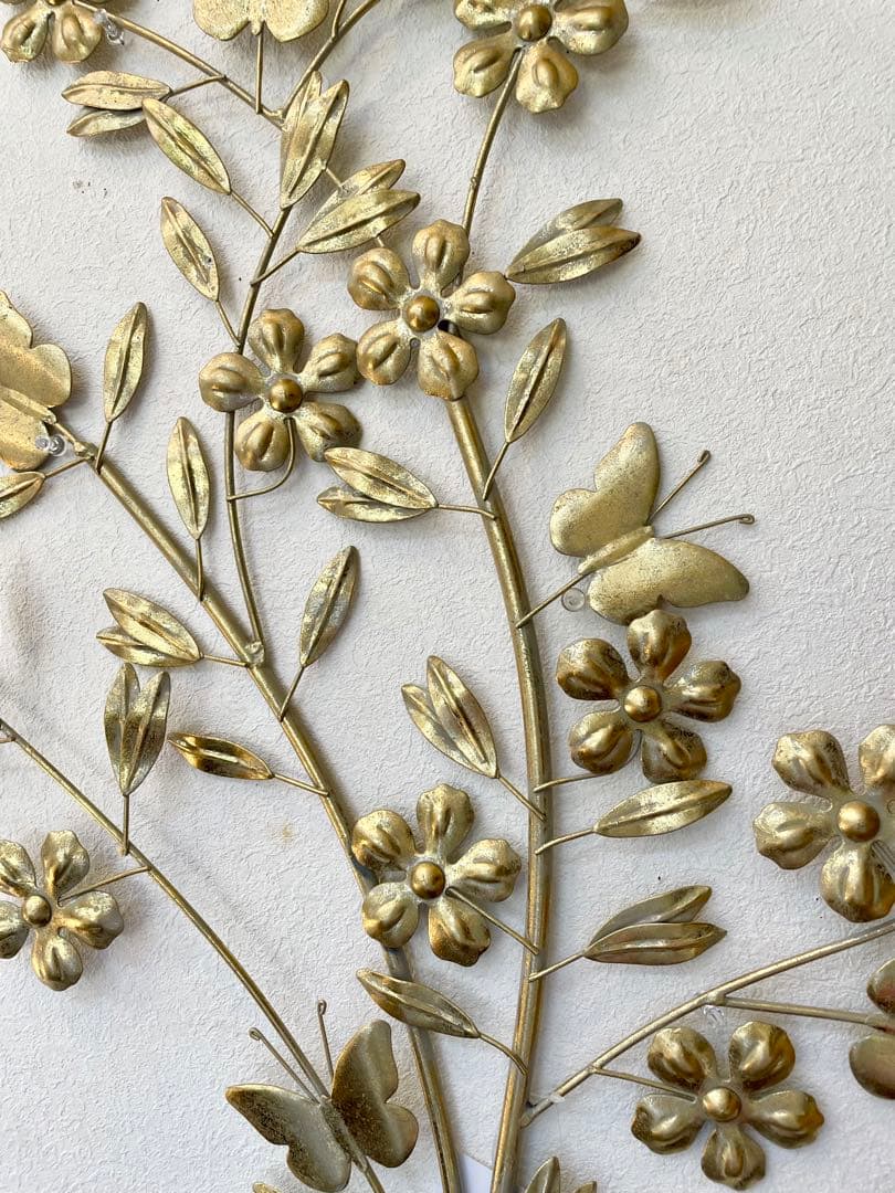 蝶々　花　枝木　壁掛け　インテリア　オブジェ