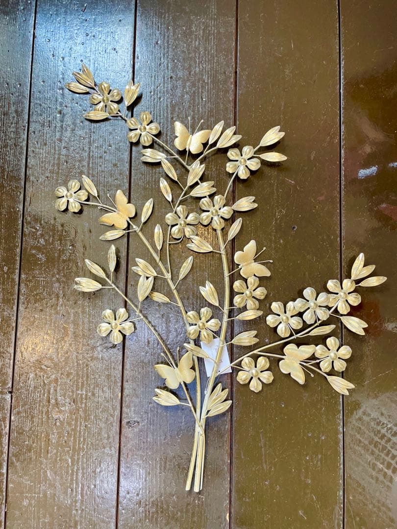 蝶々　花　枝木　壁掛け　インテリア　オブジェ