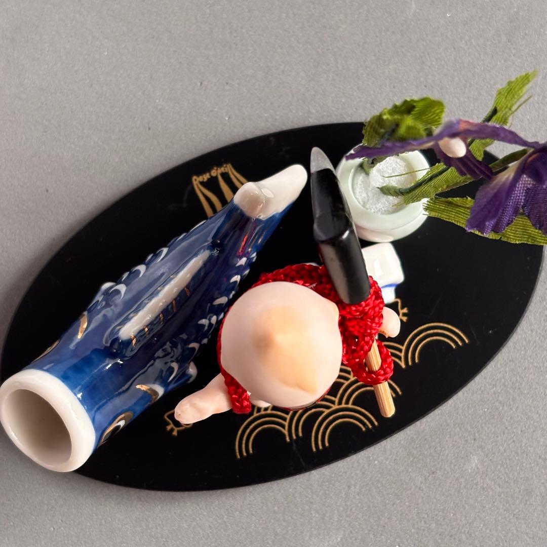 加藤工芸/キューピー歳時記/5月/金太郎/ローズオニール/フィギュアセット