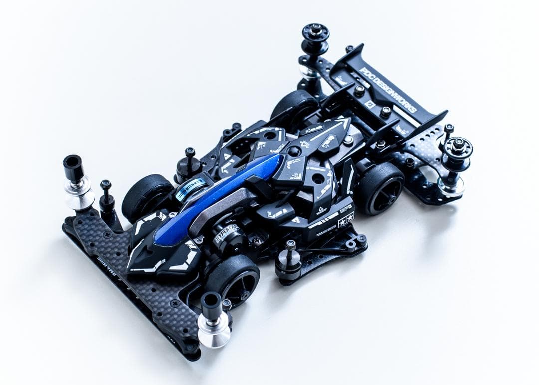 ミニ四駆完成品☆マッハフレーム BLKsp 塗装済・フルベアリング未走行