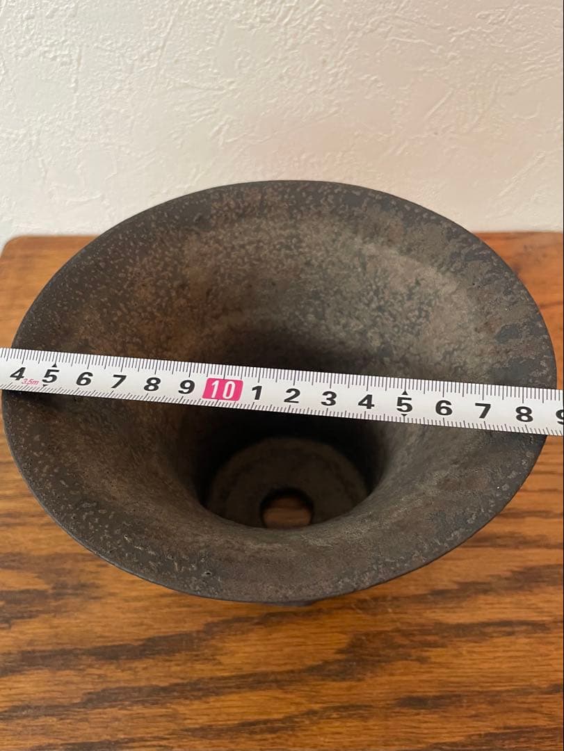 新品未使用 冨部咲喜子 シリンダー 陶器鉢 たわみ鉢 y鉢