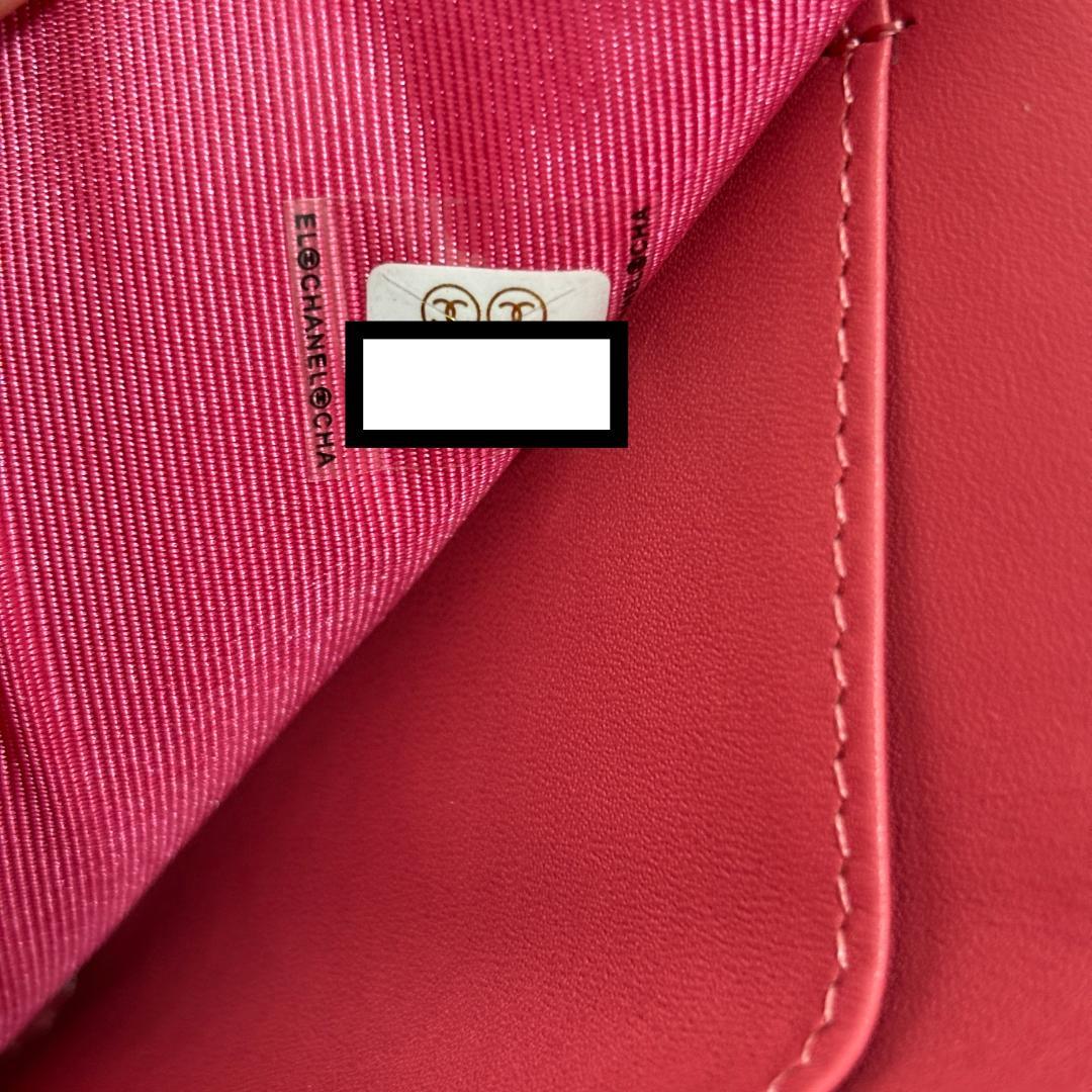 CHANEL三つ折り財布 ピンク