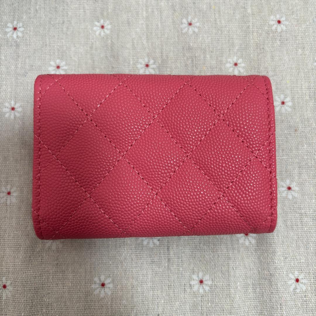 CHANEL三つ折り財布 ピンク