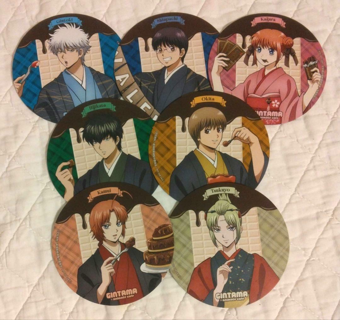 銀魂 アニメイトカフェ 特典コンプ 銀時 新八 神楽 土方 沖田 神威 月