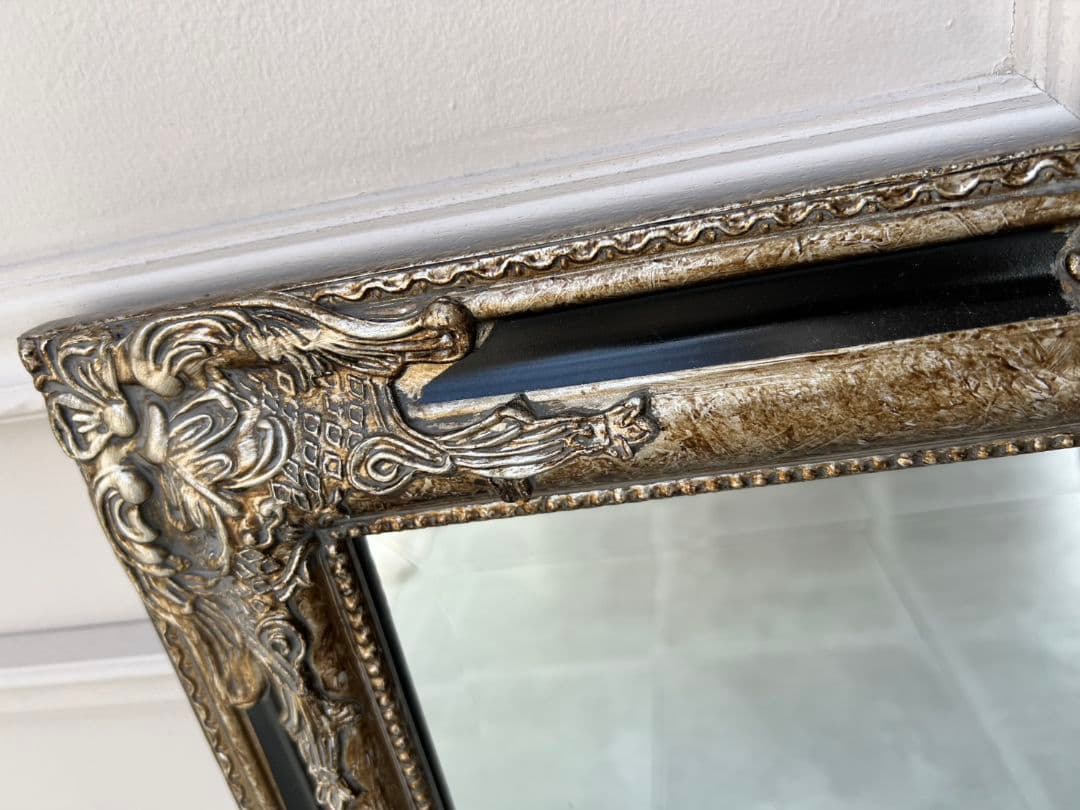 アンティーク調　鏡　フレーム スタンドミラー