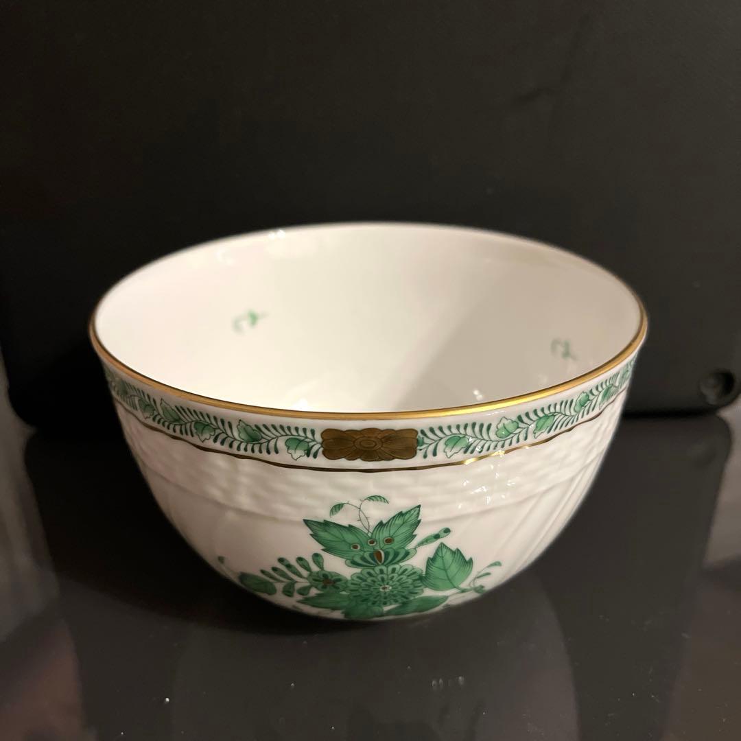 ヘレンド アポニーグリーン スラップボウル 12cm