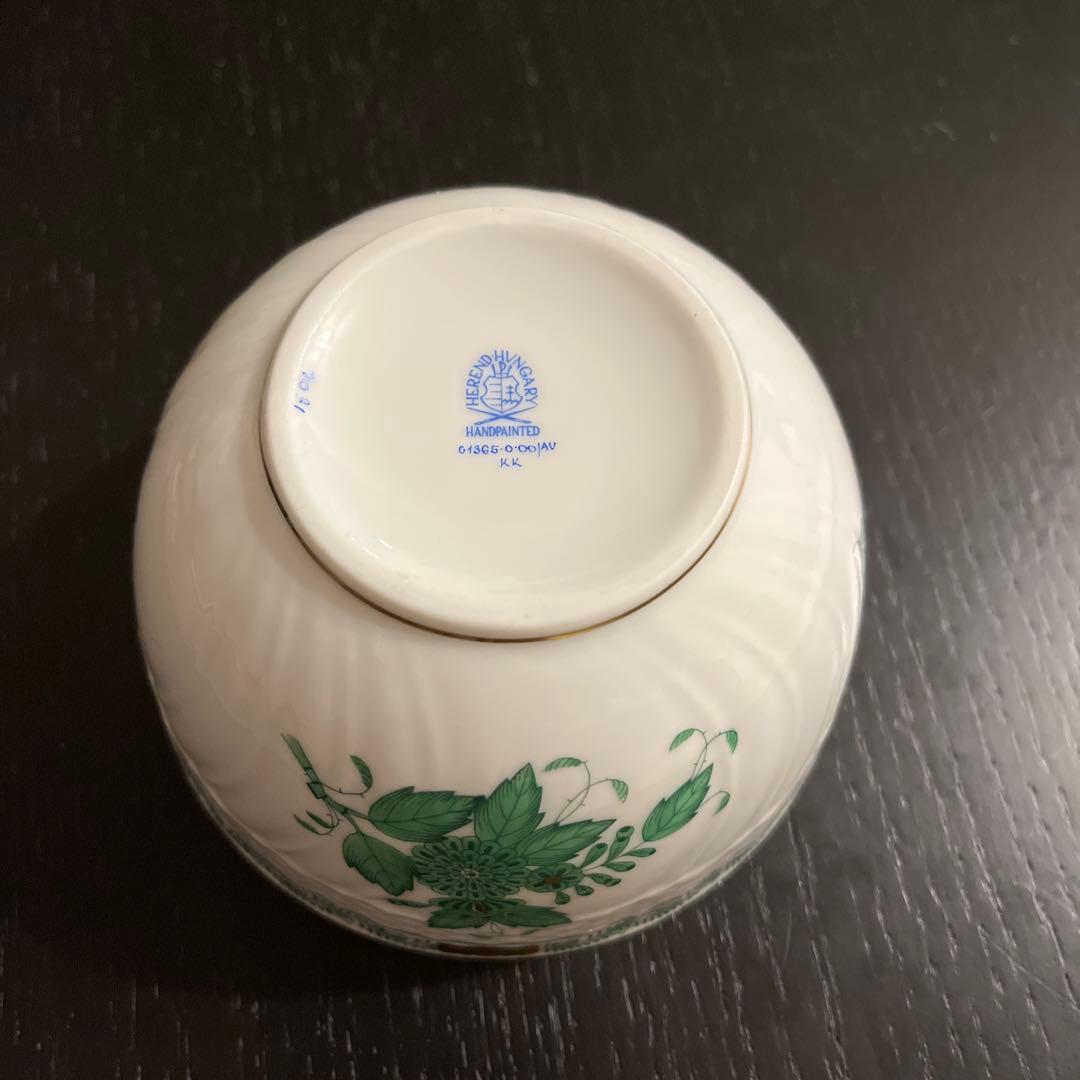 ヘレンド アポニーグリーン スラップボウル 12cm