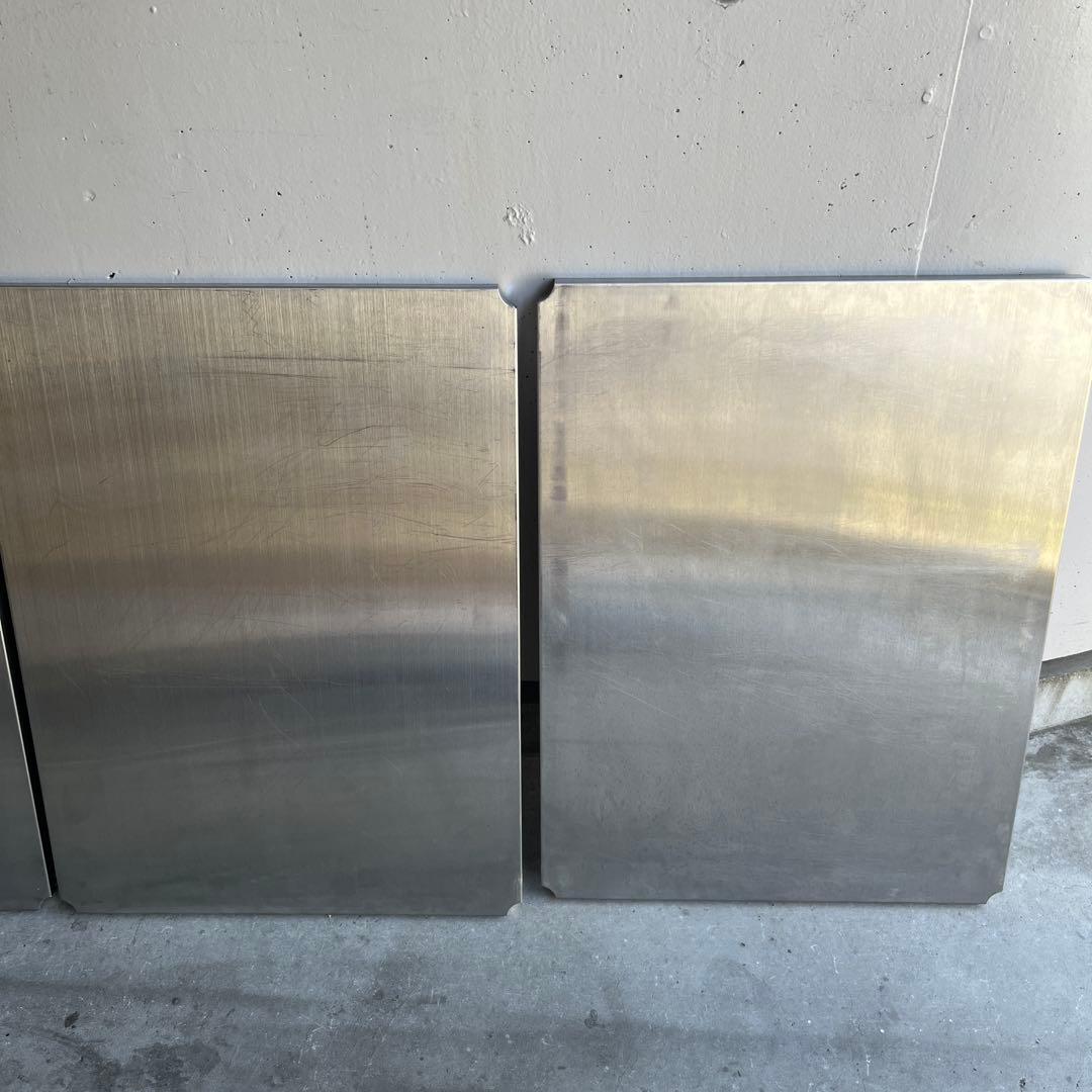 美品・廃盤ＰＰバスケット付★無印 ステンレスユニットシェルフ・ステンレス棚セット